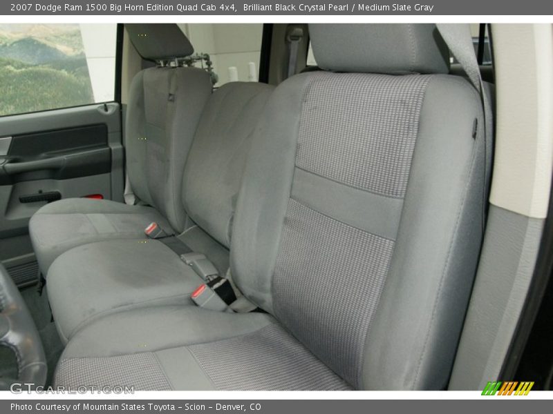 Brilliant Black Crystal Pearl / Medium Slate Gray 2007 Dodge Ram 1500 Big Horn Edition Quad Cab 4x4