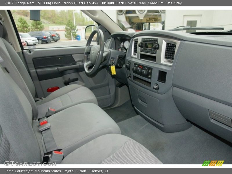 Brilliant Black Crystal Pearl / Medium Slate Gray 2007 Dodge Ram 1500 Big Horn Edition Quad Cab 4x4