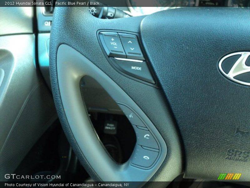 Pacific Blue Pearl / Black 2012 Hyundai Sonata GLS