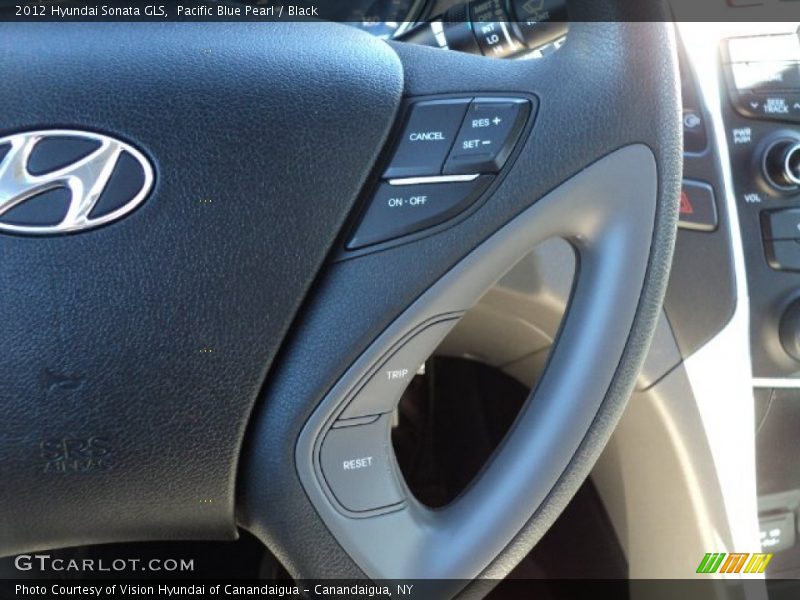 Pacific Blue Pearl / Black 2012 Hyundai Sonata GLS