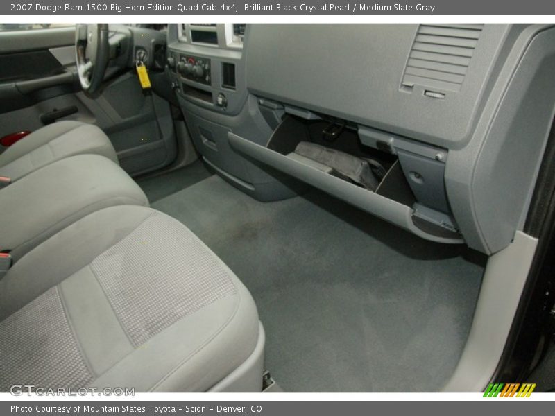 Brilliant Black Crystal Pearl / Medium Slate Gray 2007 Dodge Ram 1500 Big Horn Edition Quad Cab 4x4