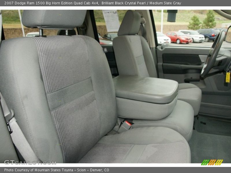 Brilliant Black Crystal Pearl / Medium Slate Gray 2007 Dodge Ram 1500 Big Horn Edition Quad Cab 4x4