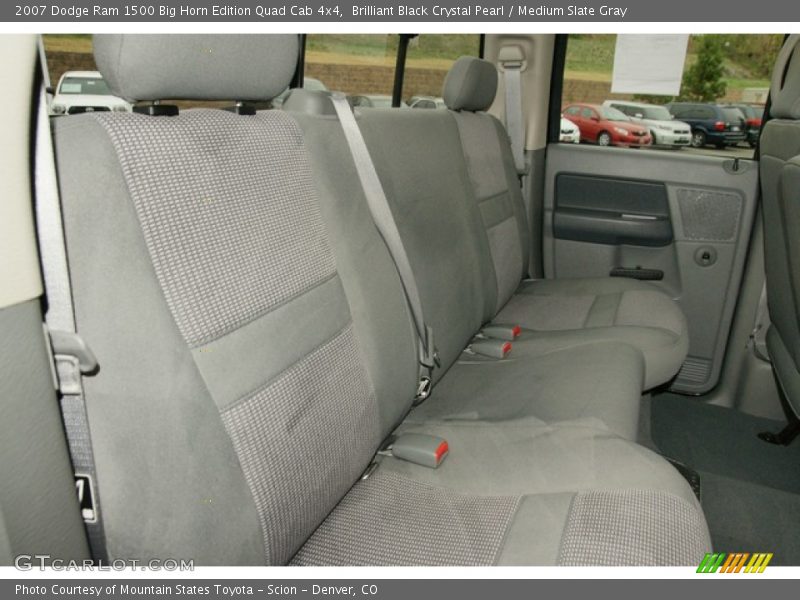 Brilliant Black Crystal Pearl / Medium Slate Gray 2007 Dodge Ram 1500 Big Horn Edition Quad Cab 4x4