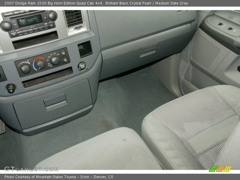Brilliant Black Crystal Pearl / Medium Slate Gray 2007 Dodge Ram 1500 Big Horn Edition Quad Cab 4x4