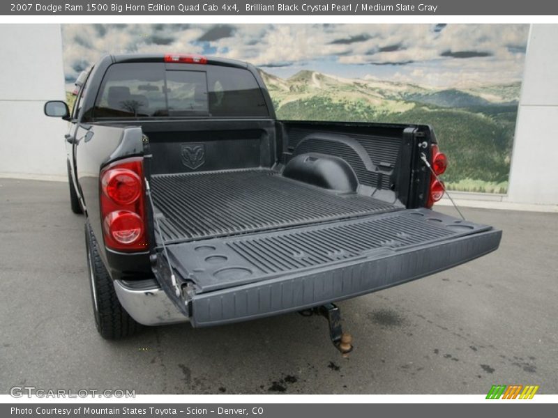 Brilliant Black Crystal Pearl / Medium Slate Gray 2007 Dodge Ram 1500 Big Horn Edition Quad Cab 4x4