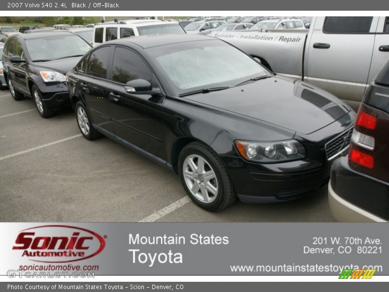 Black / Off-Black 2007 Volvo S40 2.4i