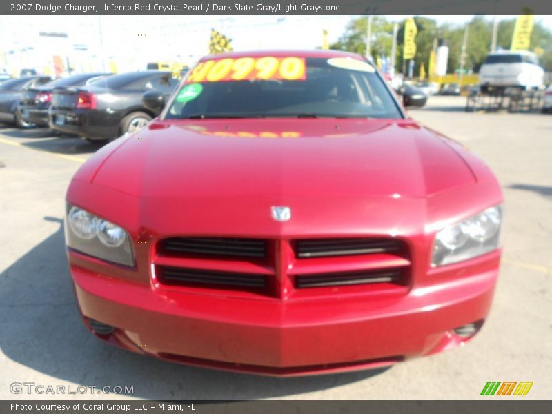 Inferno Red Crystal Pearl / Dark Slate Gray/Light Graystone 2007 Dodge Charger