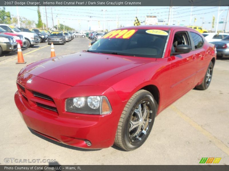 Inferno Red Crystal Pearl / Dark Slate Gray/Light Graystone 2007 Dodge Charger