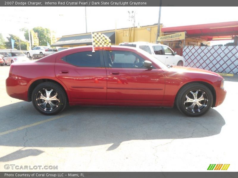 Inferno Red Crystal Pearl / Dark Slate Gray/Light Graystone 2007 Dodge Charger
