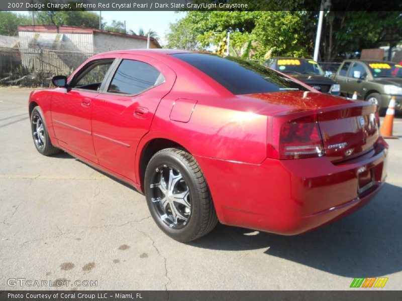 Inferno Red Crystal Pearl / Dark Slate Gray/Light Graystone 2007 Dodge Charger