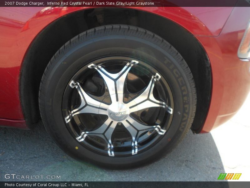 Inferno Red Crystal Pearl / Dark Slate Gray/Light Graystone 2007 Dodge Charger