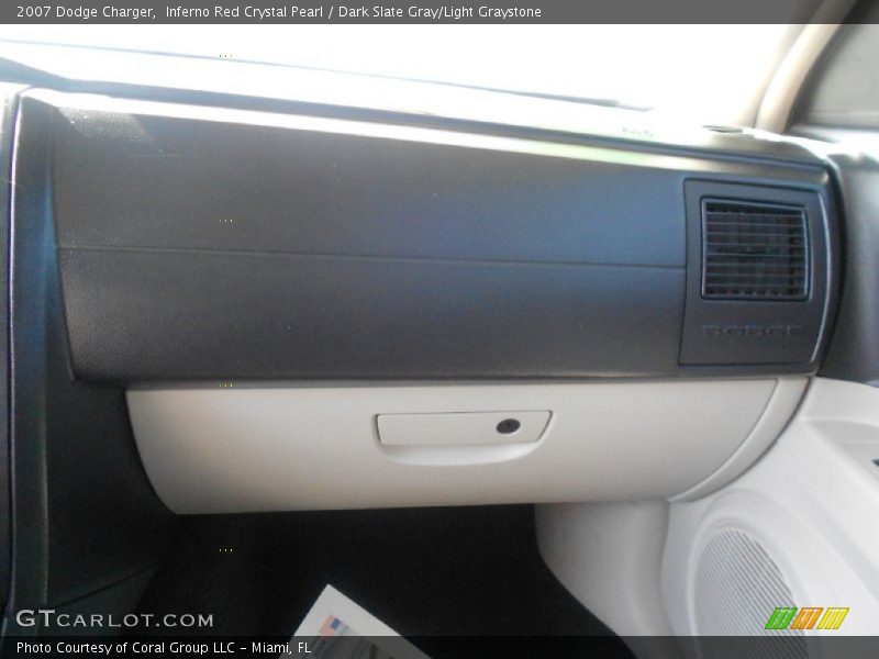 Inferno Red Crystal Pearl / Dark Slate Gray/Light Graystone 2007 Dodge Charger