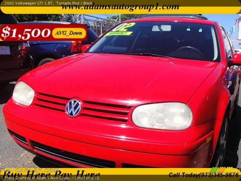 Tornado Red / Black 2002 Volkswagen GTI 1.8T