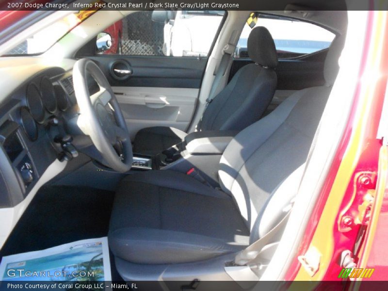 Inferno Red Crystal Pearl / Dark Slate Gray/Light Graystone 2007 Dodge Charger