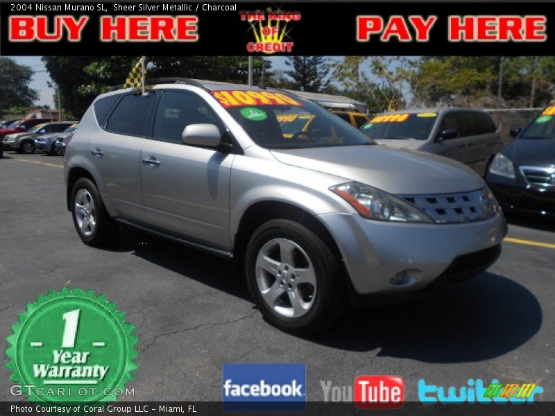 Sheer Silver Metallic / Charcoal 2004 Nissan Murano SL