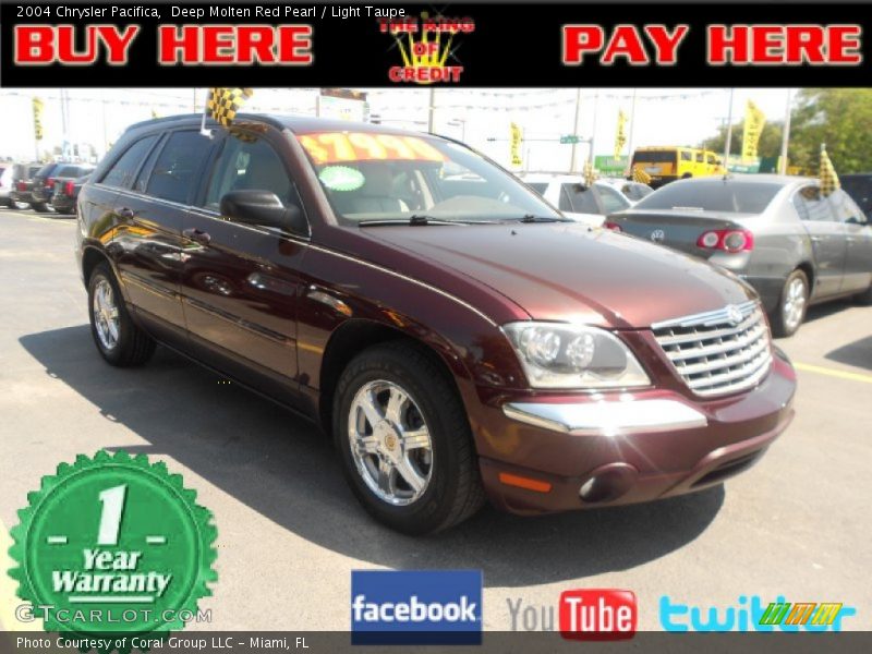 Deep Molten Red Pearl / Light Taupe 2004 Chrysler Pacifica
