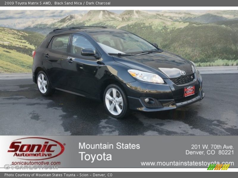 Black Sand Mica / Dark Charcoal 2009 Toyota Matrix S AWD