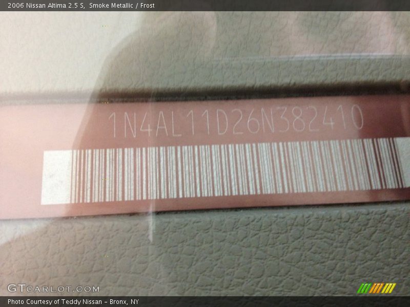 Smoke Metallic / Frost 2006 Nissan Altima 2.5 S