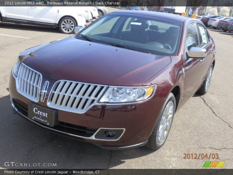 Bordeaux Reserve Metallic / Dark Charcoal 2012 Lincoln MKZ AWD