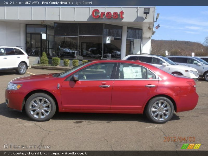 Red Candy Metallic / Light Camel 2012 Lincoln MKZ AWD