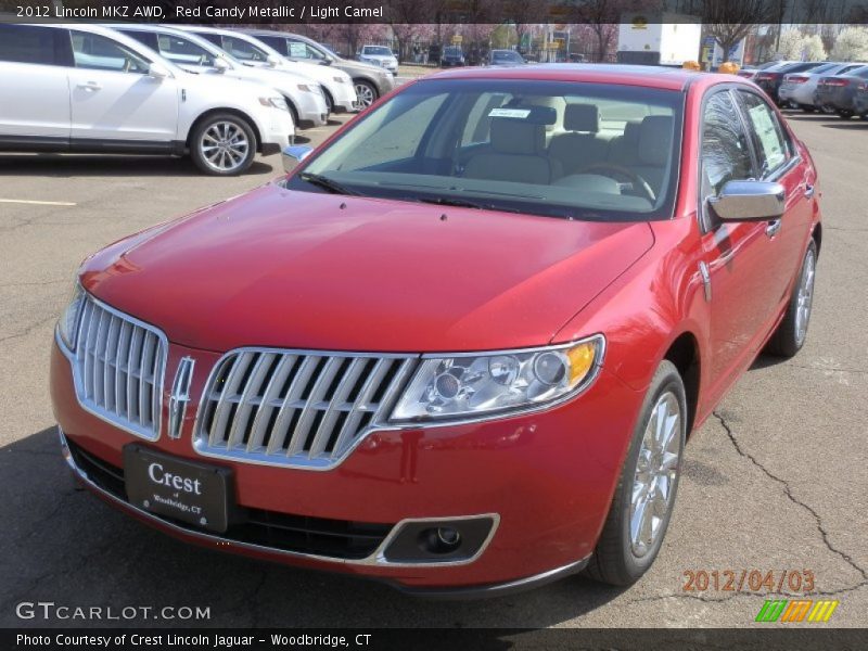 Red Candy Metallic / Light Camel 2012 Lincoln MKZ AWD