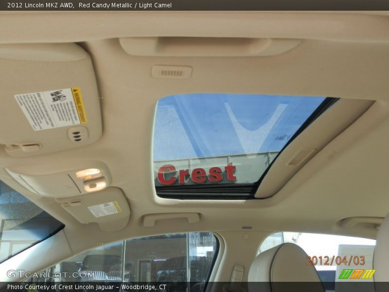 Red Candy Metallic / Light Camel 2012 Lincoln MKZ AWD