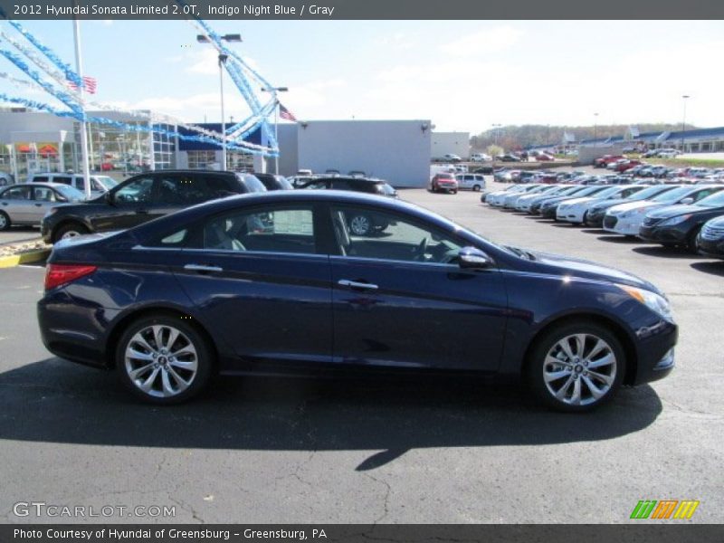 Indigo Night Blue / Gray 2012 Hyundai Sonata Limited 2.0T