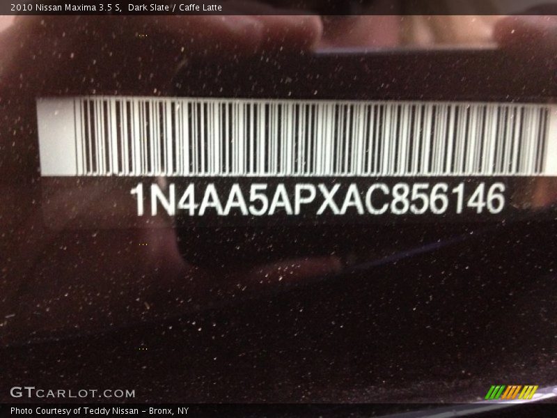 Dark Slate / Caffe Latte 2010 Nissan Maxima 3.5 S