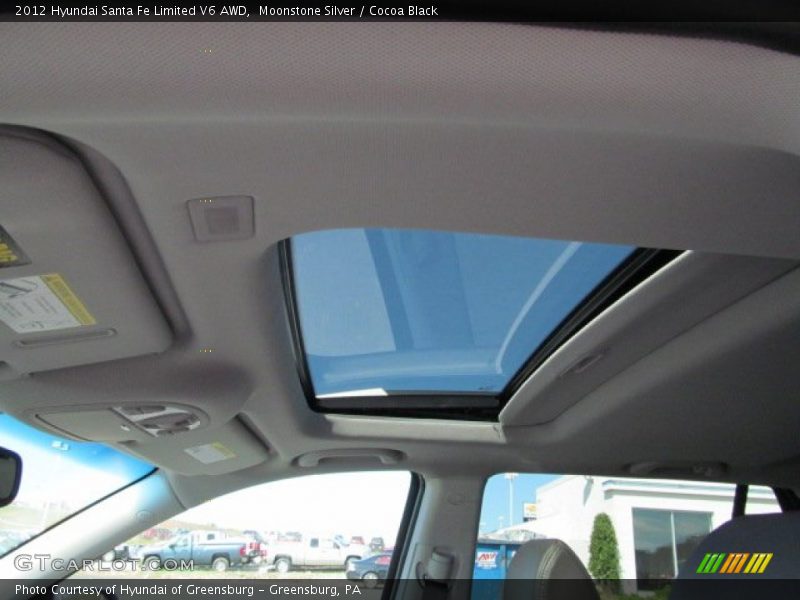 Moonstone Silver / Cocoa Black 2012 Hyundai Santa Fe Limited V6 AWD