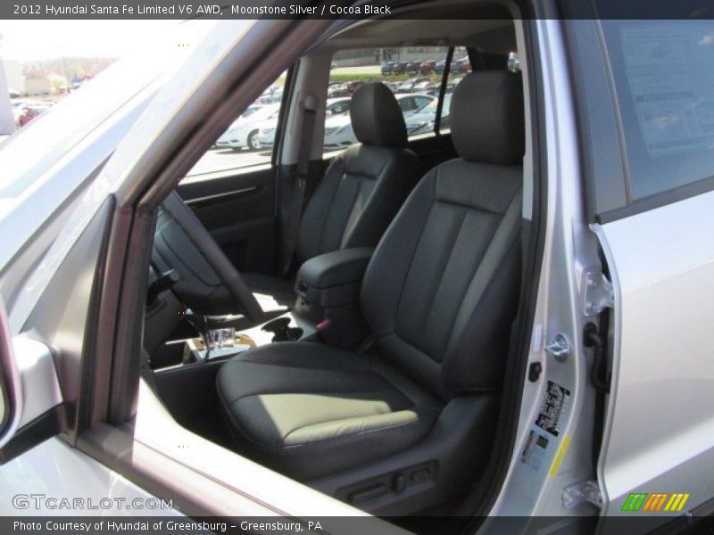Moonstone Silver / Cocoa Black 2012 Hyundai Santa Fe Limited V6 AWD