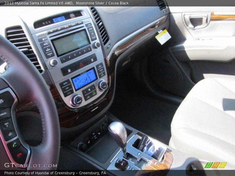 Moonstone Silver / Cocoa Black 2012 Hyundai Santa Fe Limited V6 AWD