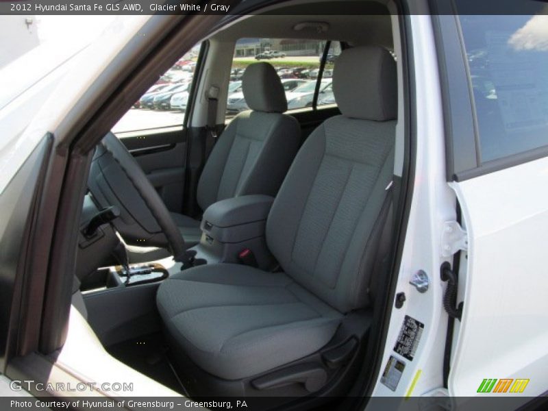 Glacier White / Gray 2012 Hyundai Santa Fe GLS AWD