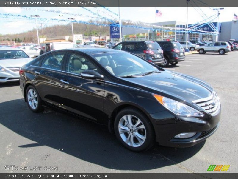 Midnight Black / Gray 2012 Hyundai Sonata Limited