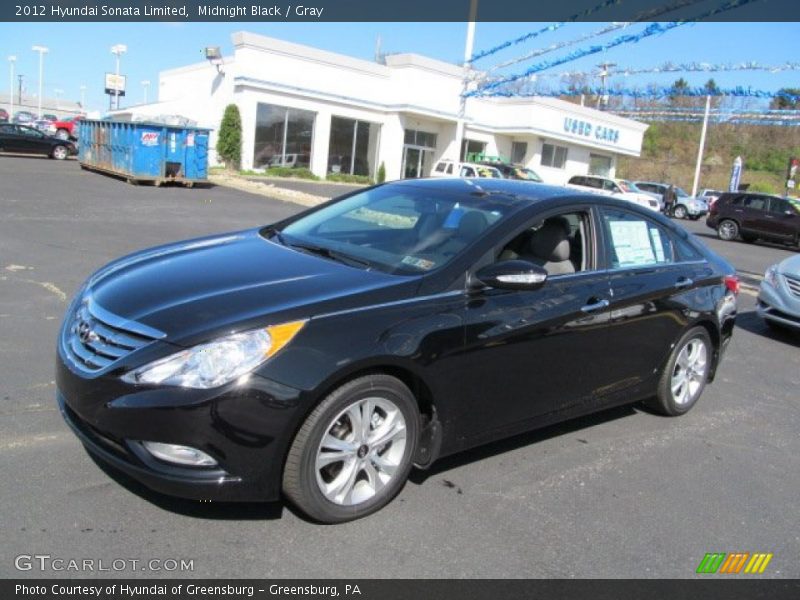 Midnight Black / Gray 2012 Hyundai Sonata Limited