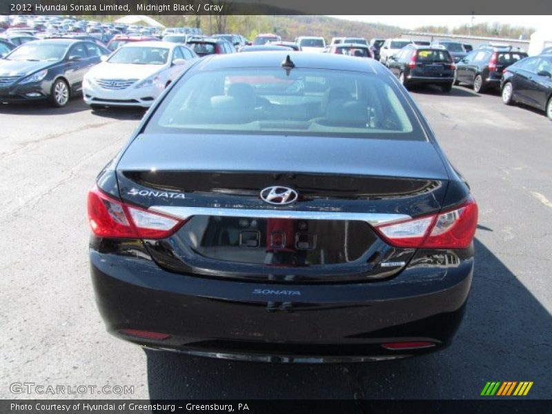 Midnight Black / Gray 2012 Hyundai Sonata Limited