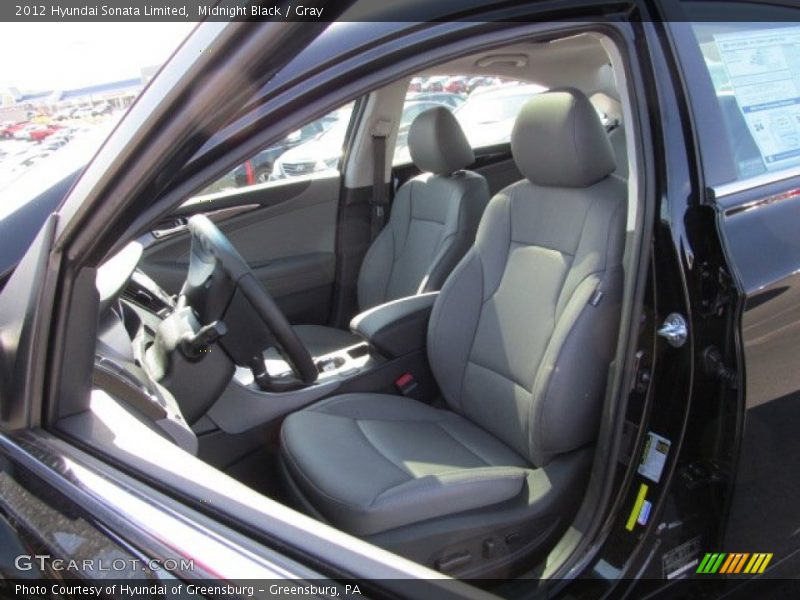 Midnight Black / Gray 2012 Hyundai Sonata Limited