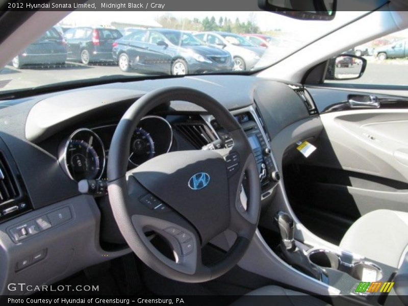 Midnight Black / Gray 2012 Hyundai Sonata Limited