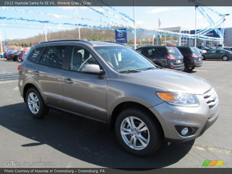 Mineral Gray / Gray 2012 Hyundai Santa Fe SE V6