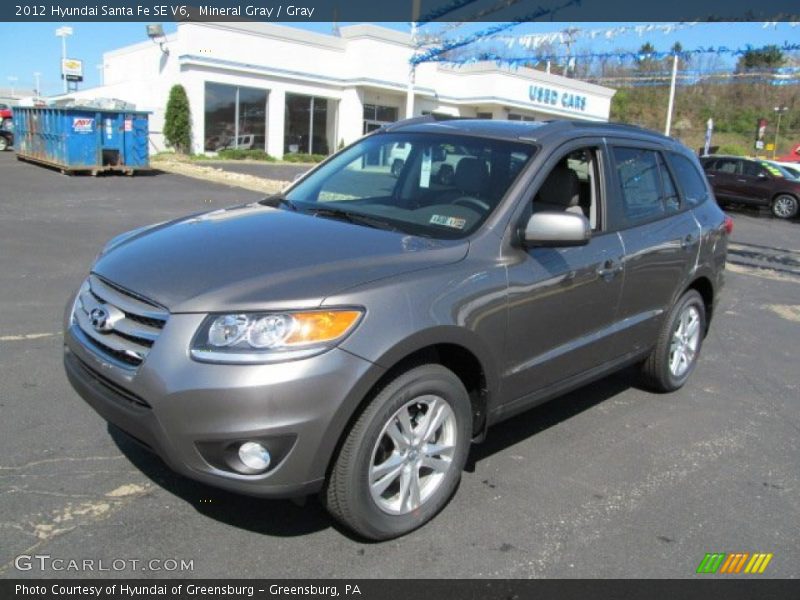 Mineral Gray / Gray 2012 Hyundai Santa Fe SE V6