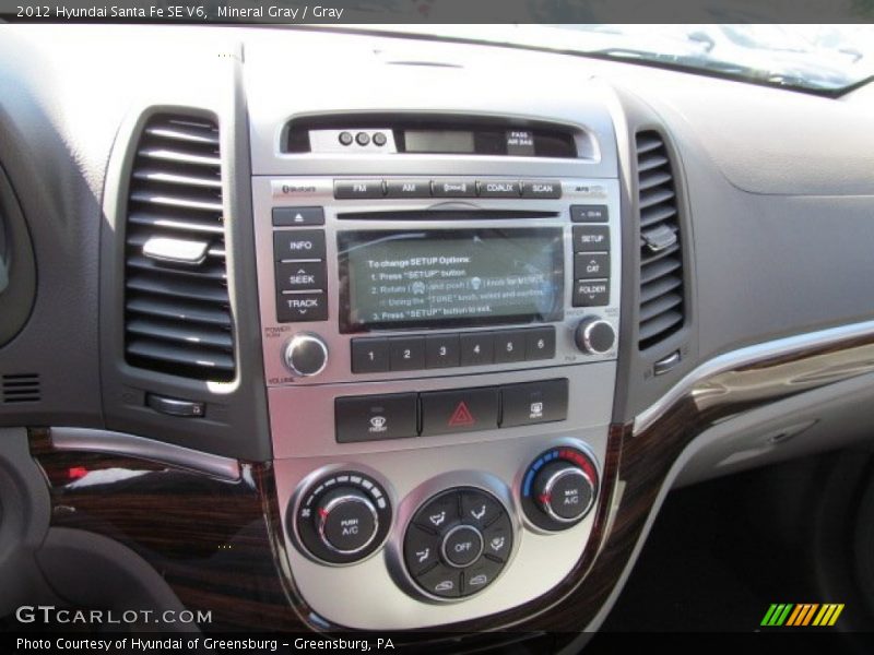 Controls of 2012 Santa Fe SE V6