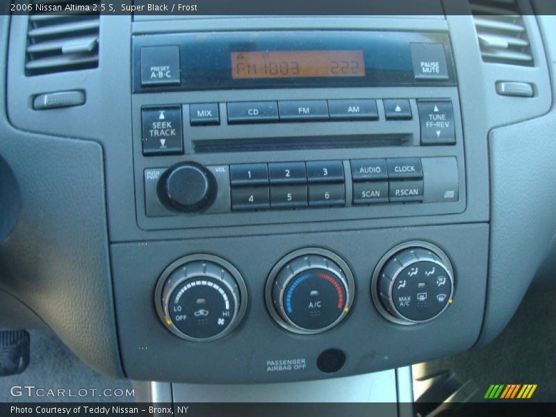 Super Black / Frost 2006 Nissan Altima 2.5 S