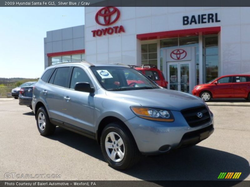 Silver Blue / Gray 2009 Hyundai Santa Fe GLS