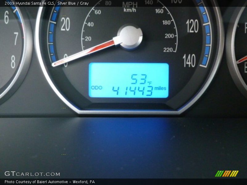 Silver Blue / Gray 2009 Hyundai Santa Fe GLS