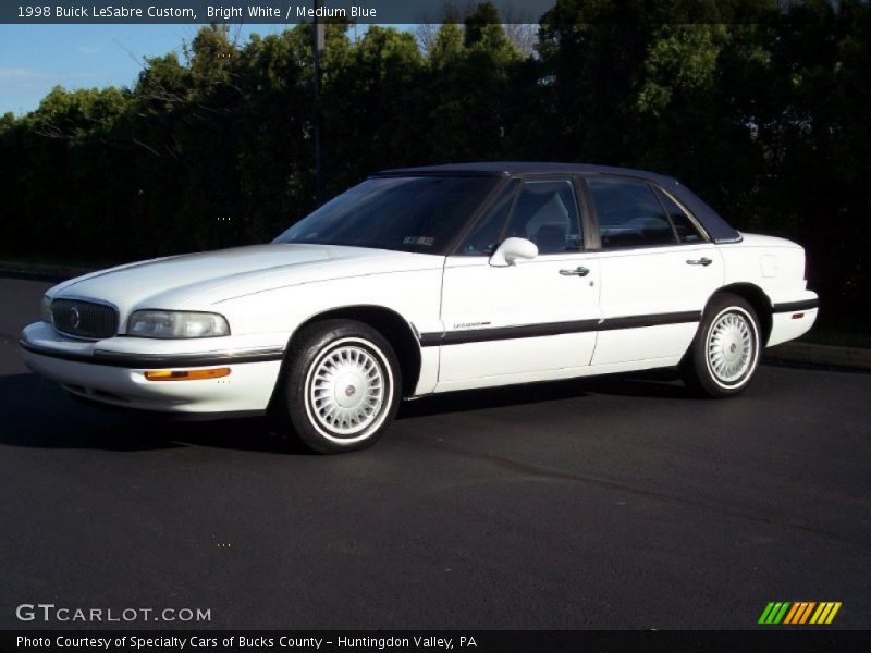 Bright White / Medium Blue 1998 Buick LeSabre Custom
