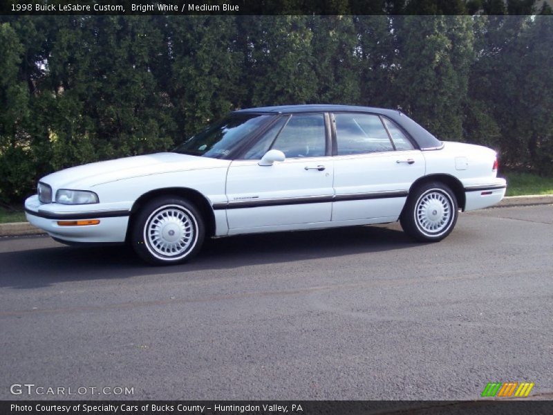 Bright White / Medium Blue 1998 Buick LeSabre Custom