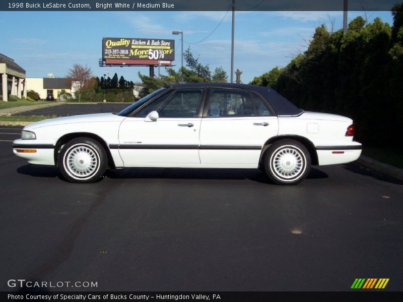 Bright White / Medium Blue 1998 Buick LeSabre Custom