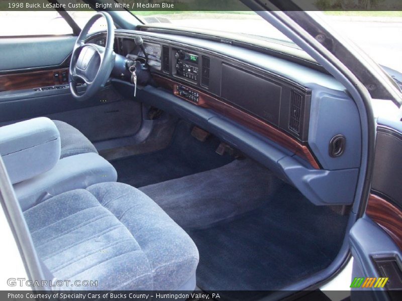 Bright White / Medium Blue 1998 Buick LeSabre Custom