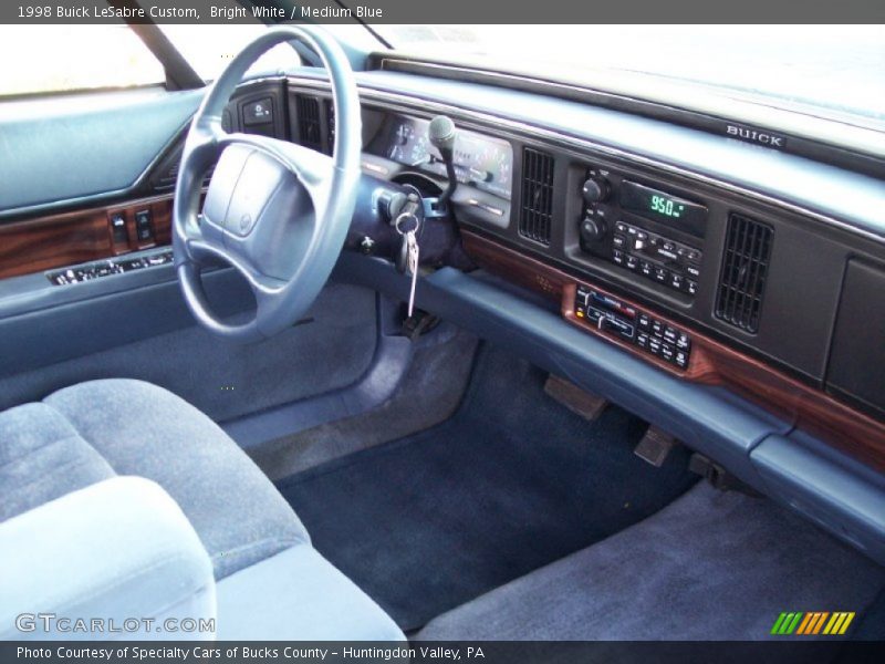 Bright White / Medium Blue 1998 Buick LeSabre Custom