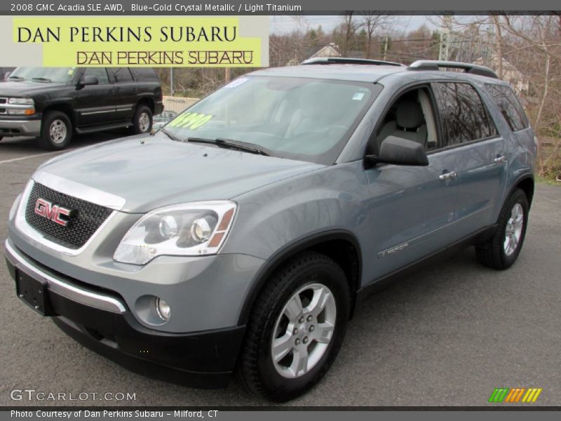 Blue-Gold Crystal Metallic / Light Titanium 2008 GMC Acadia SLE AWD