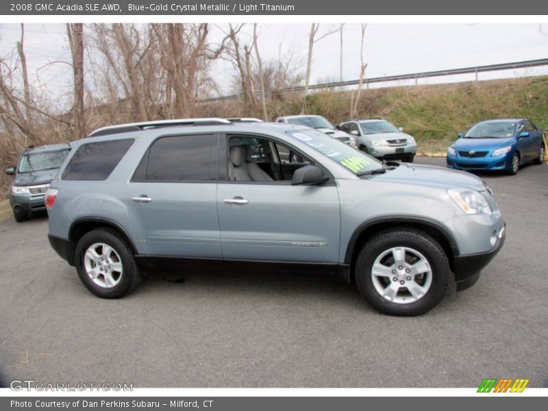 Blue-Gold Crystal Metallic / Light Titanium 2008 GMC Acadia SLE AWD